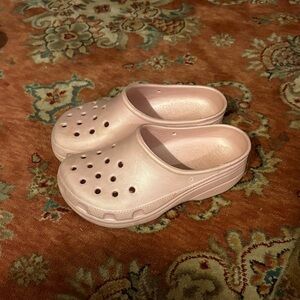 Pink crocs size J 1/3 or girls size 3
